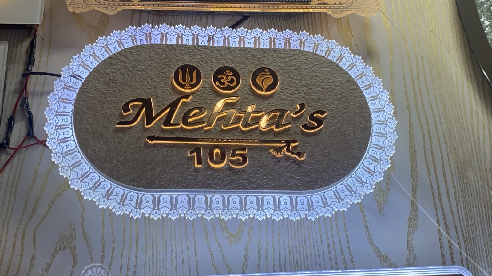 Original photograph of a devotional custom nameplate